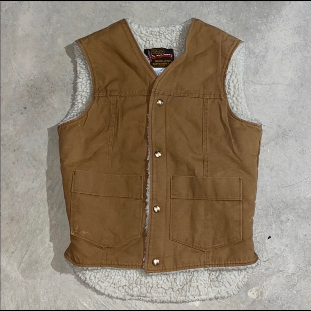 Walls Blizzard Pruf Vest w/polyester sherpa lining